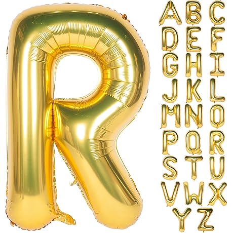 Giant Gold Letter R Balloon: Perfect for Parties and Celebrations
