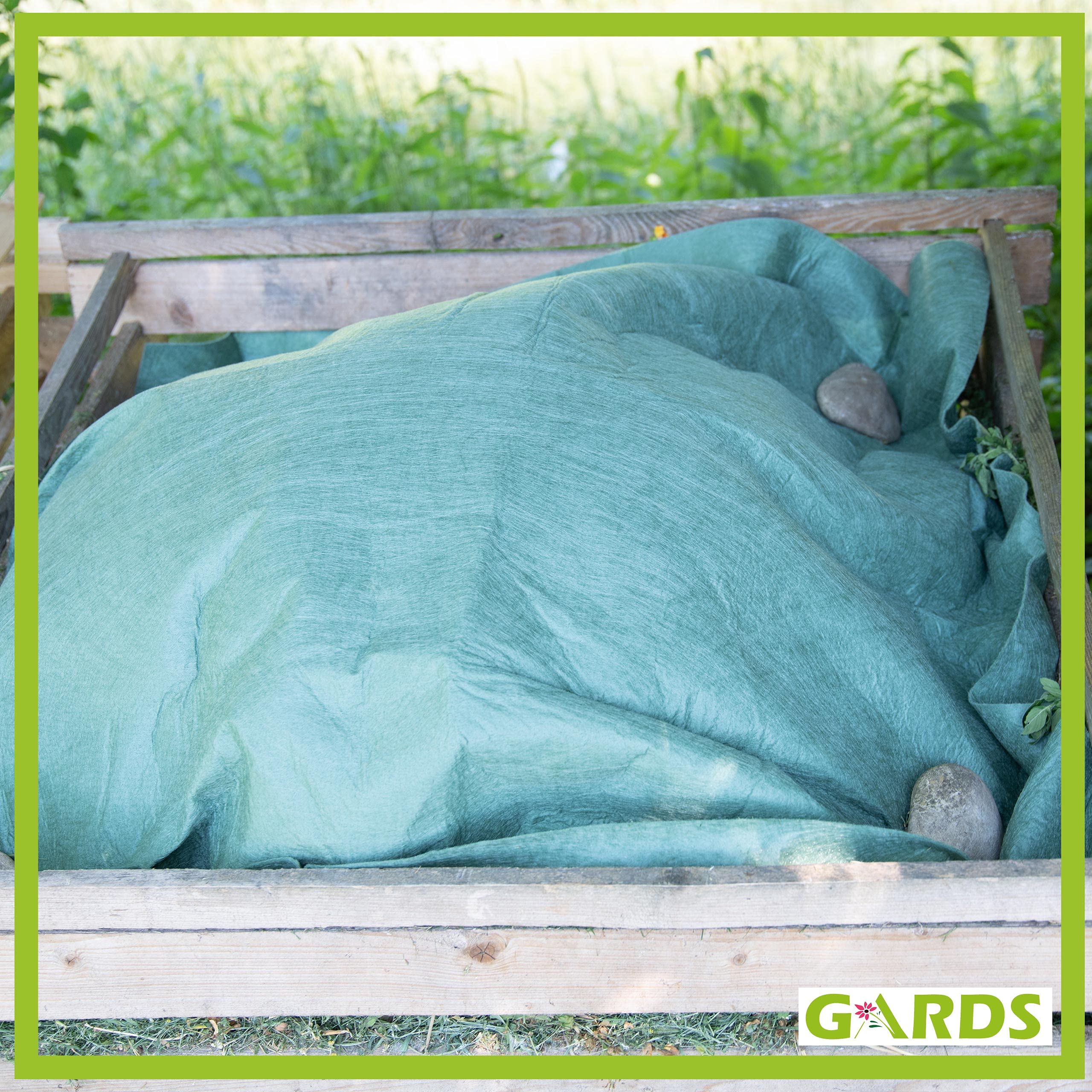 Gards NEU Kompostvlies - Kompostschutzvlies - Kompostflies, Abdeckung, reißfest - geruchsmindernd - dampfdurchlässig - UV stabilisiert - GRÜN, 2.5x2m, 200g/m2