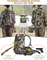 Vista 2 de NEW VIEW Hunting Backpacks for Men 35L, Camo Backpack for Hunting with Rifle Bow Gun Holder, Waterproof Hunting Pack with Rain Rover