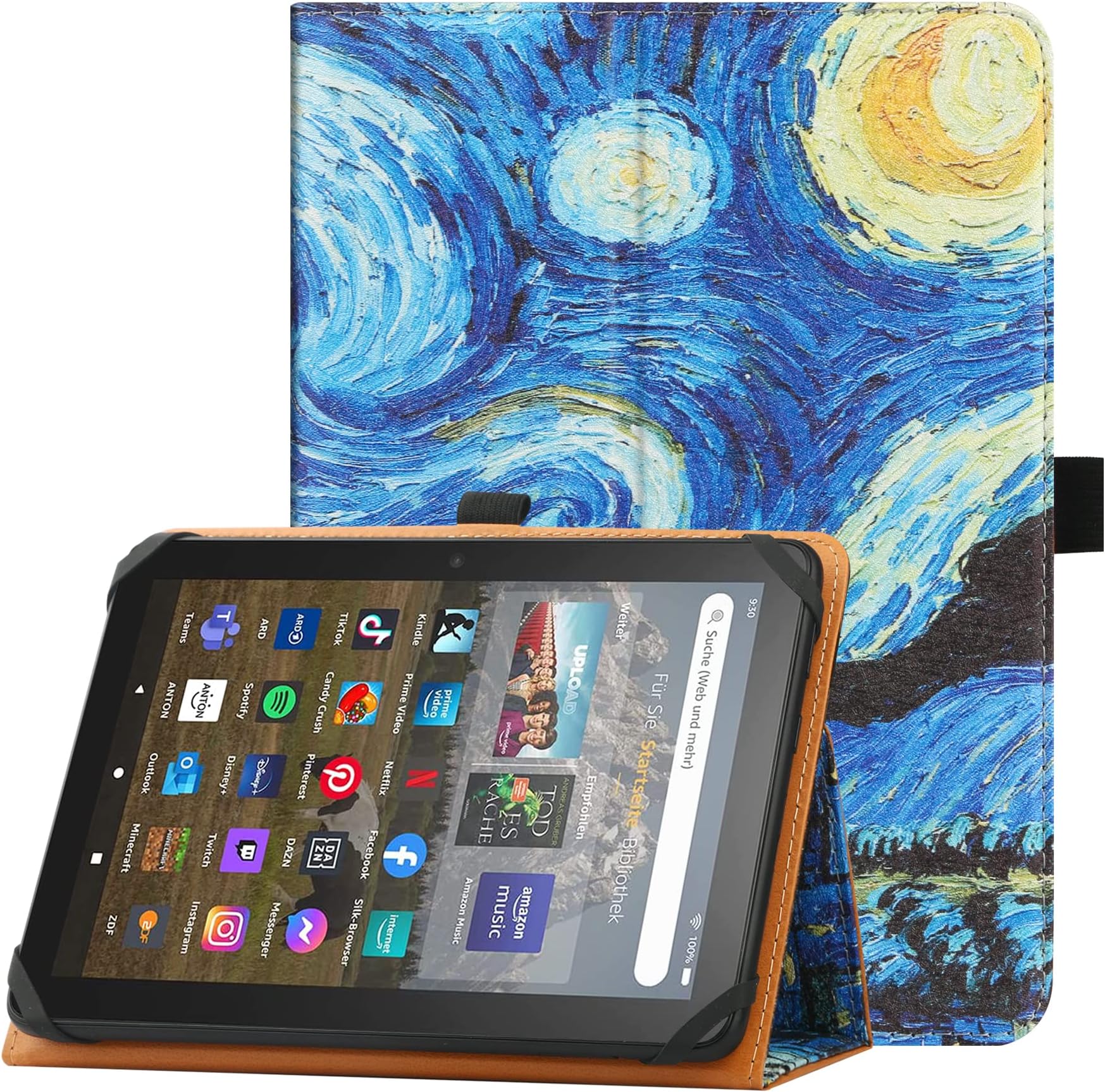 Étui Universel Pour Tablette 10 Pouces - Cuir PU, Fermeture Magnétique, Support Ajustable, Compatible 9.6 à 10.5 Pouces