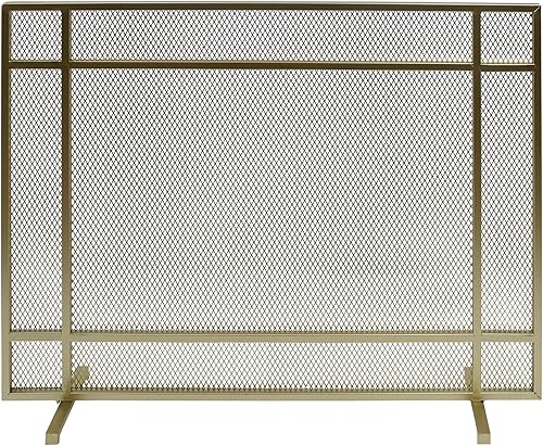 Christopher Knight Home Markus Modern - Pantalla de hierro de un solo panel, acabado dorado