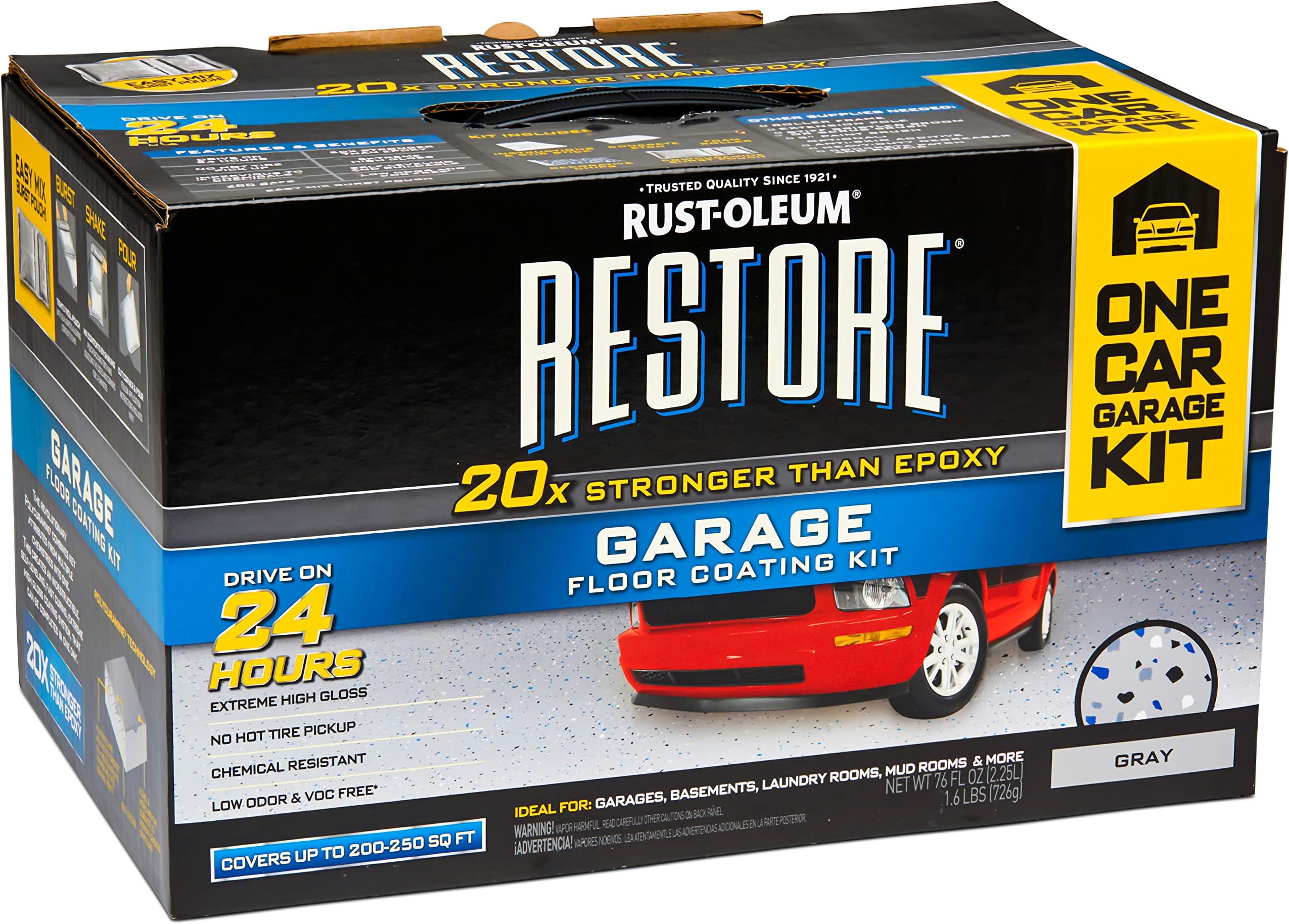 Rust-OleumRestore 2-Part Gray Gloss Garage Floor Coating Kit (Actual Net Contents: 76-fl oz) (Gray)