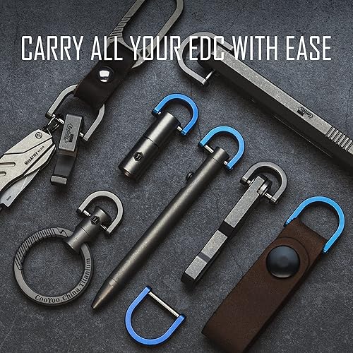 Miniatura 2 de KeyUnity KR00 Titanium EDC Pry Bar & KA17 Titanium D Ring Key Shackle Bundle