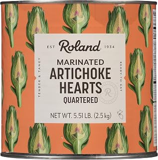 Roland Foods Marinated Quartered Artichoke Hearts Bulk 5 Lb 8 Oz Can - Imported from Spain, Ready-to-Eat Gourmet Specialty