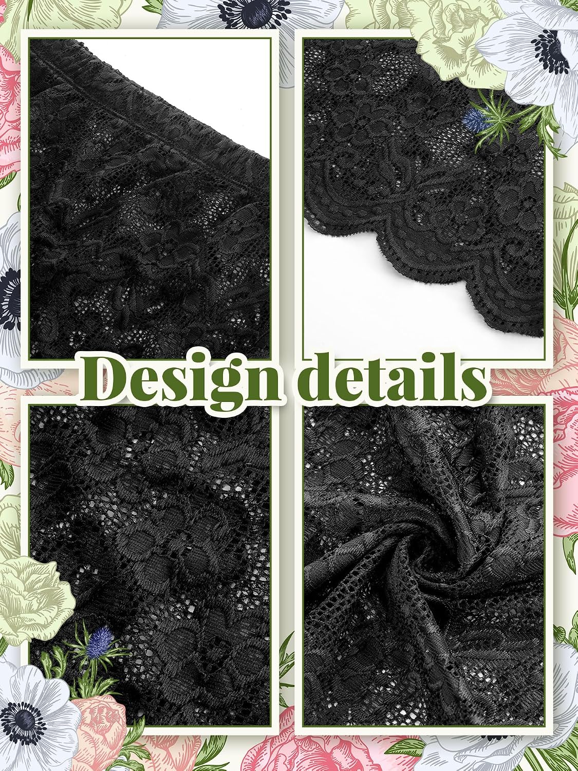 Fourluoo 2 Pcs Lace Shirt Extender for Women Underskirt Black and White Ruffle Mini Skirt Adjustable Layering Half Slip