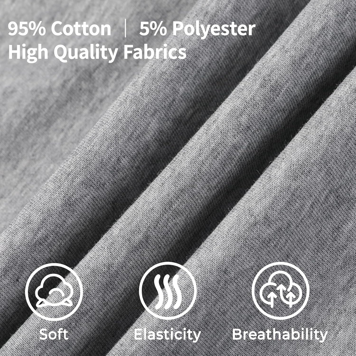 Phedrew 3-Pack Boys and Toddlers Cotton Sweatpants Kids Athletic Drawstring Jogger Pants Youth Active Pants - Image 3