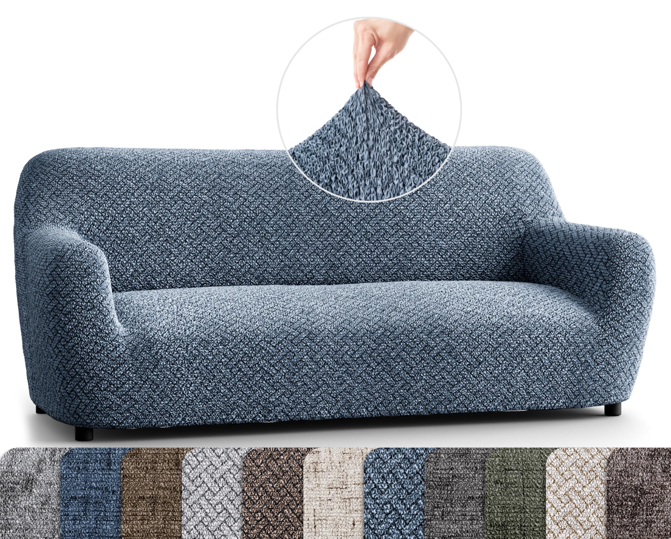 PAULATO BY GA.I.CO. Sofa Slipcovers - 1-Piece Furniture Protector - Form Fit, Machine Washable -Microfibra…: retailer-supplied image