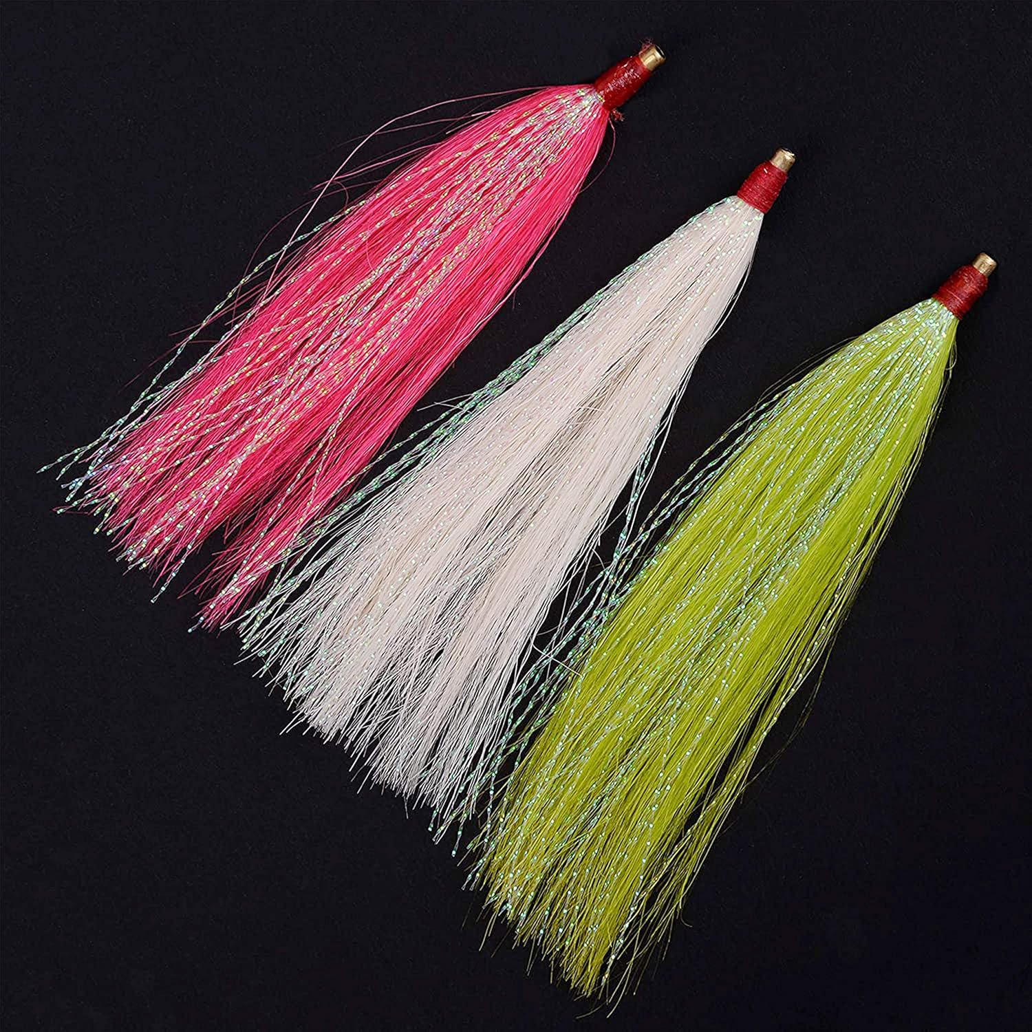 Bucktail Teasers Fishing Teaser Lures 10pcs Saltwater Bucktail for Teasers, Plugs - Fishing Cod Buck Tail Slide Teaser Kit (Pink) : Sports & Outdoors
