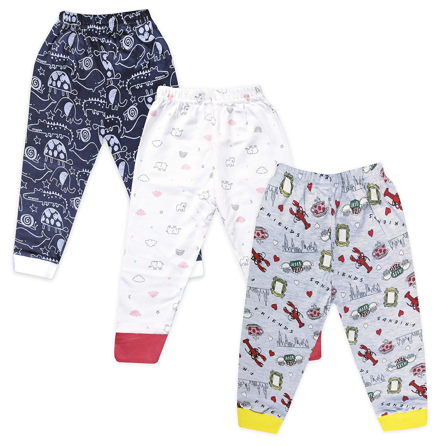 The Boo Boo Club Boy's & Girl's Cotton Printed Pajama (Pack of 3) - Mix Print | Suitable for Light Winters 4 91dV9Vdce4L. SL1500