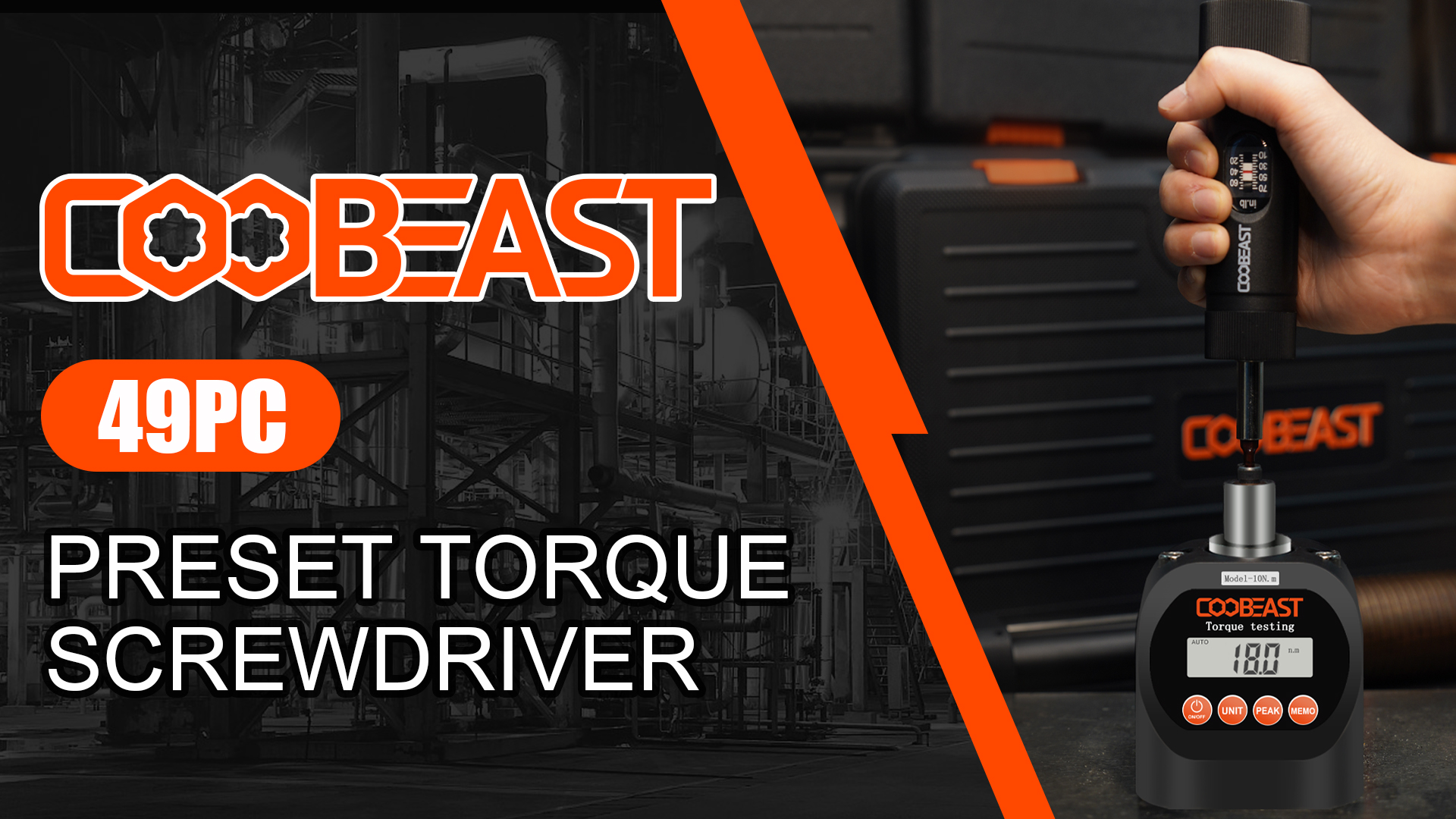 ●mayu2● coobeast 49 Pcs Torque Screwdriver 10-70 Inch Pound Torque