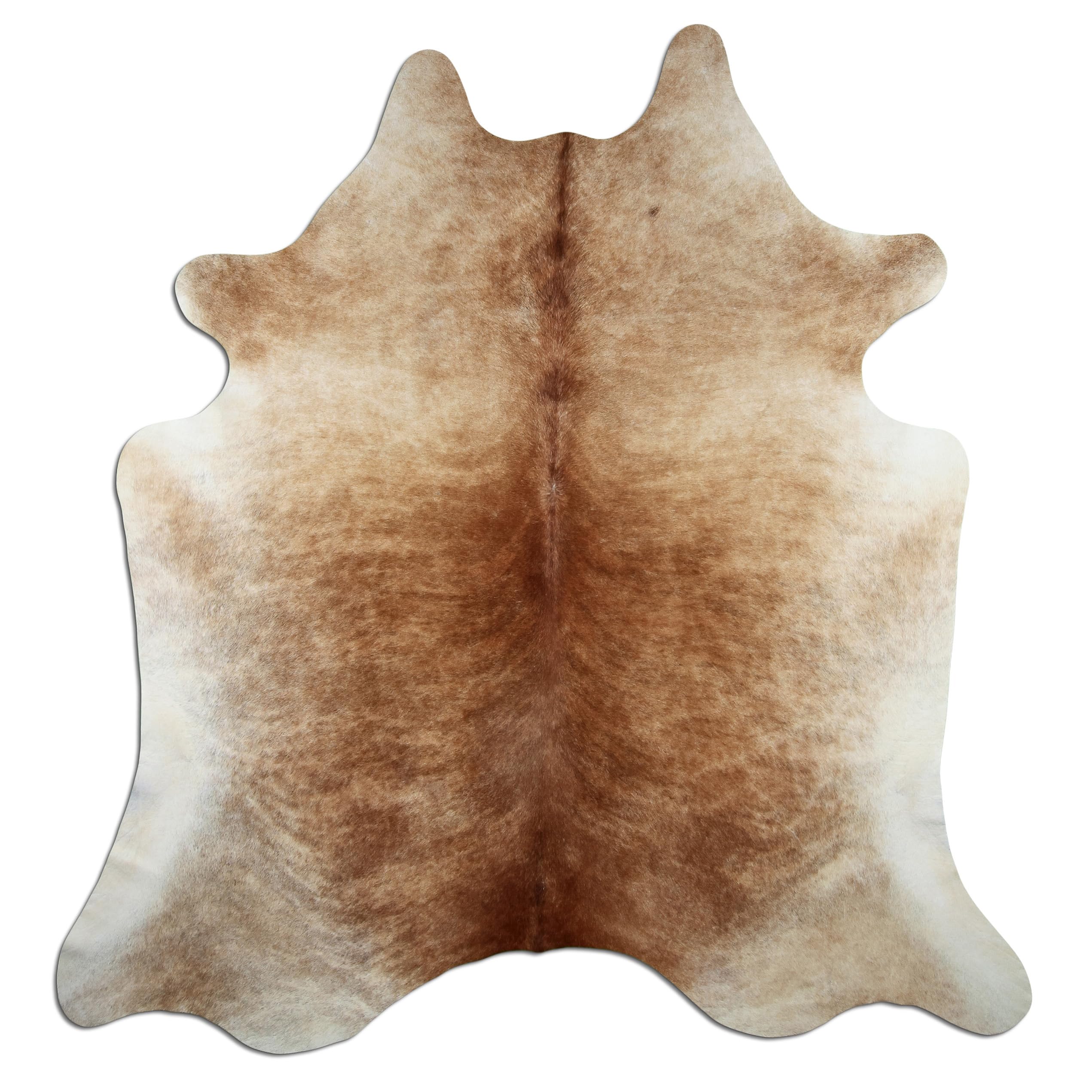 Tapis en peau de vache de qualité supérieure - Beige Brindle - Produit naturel unique en provenance d'Amérique du Sud - Peau de b uf - Fourrure véritable