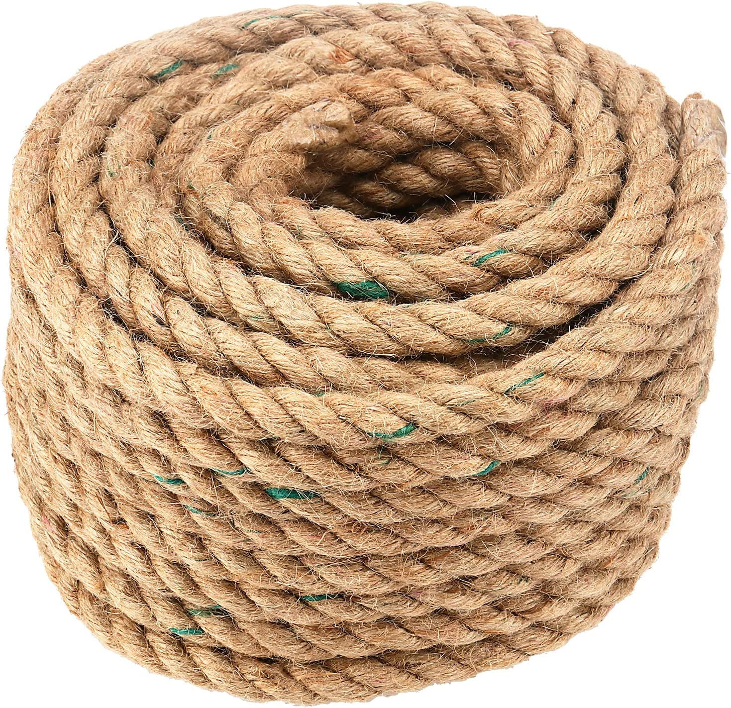 Corde De Jute Naturelle Corde De Chanvre Épaisse Jardin Canotage Animaux Corde D'Escalade