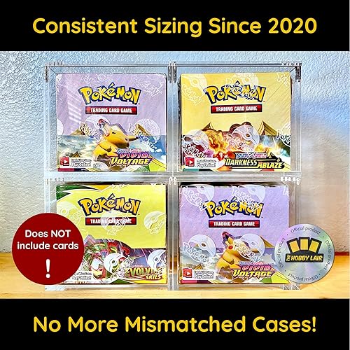 Miniatura 2 de The Hobby Lair Funda acrílica de lujo compatible con cajas de refuerzo de Pokémon ingleses, magnética, fácil carga superior, protección gruesa de