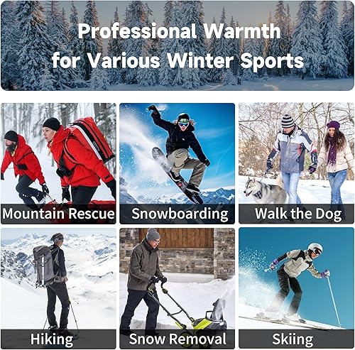 Miniatura 9 de Calcetines térmicos térmicos de invierno eléctricos recargables de invierno con 3 ajustes de calefacción para hombres y mujeres