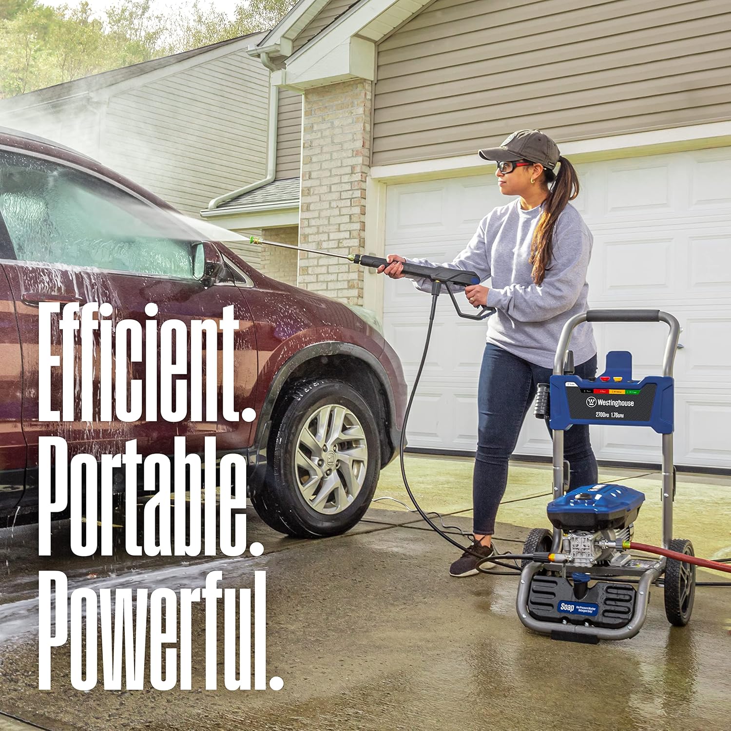 Westinghouse WPX2700e Electric Pressure Washer, 2700 PSI and 1.76 Max GPM & Universal 15” Pressure Washer Surface Cleaner Attachment