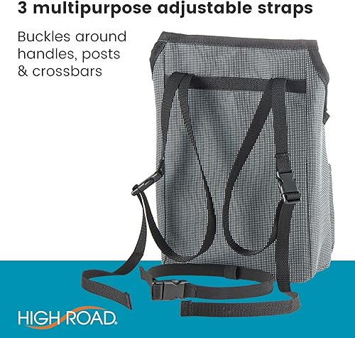 Miniatura 6 de High Road Bolsa compacta para andar, mochila lateral para silla de ruedas y bolsa para scooter con bolsillos de fácil acceso y correas ajustables