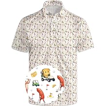 Funny Golf Shirts for Men, Quick Dry Moisture Wicking Polo Shirts