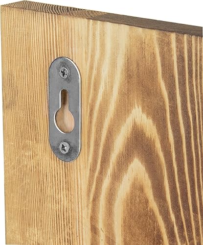 Miniatura 7 de MyGift Organizador de accesorios de joyería de madera montado en la pared de 3 niveles con pizarra, soporte de anillo de 21 clavijas