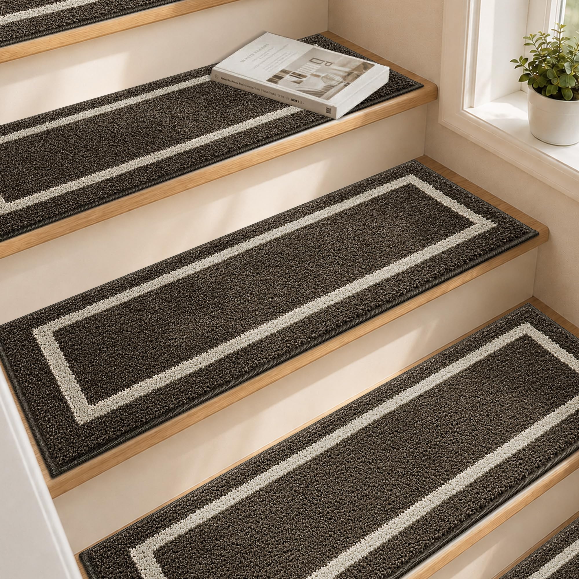 Alfombras de escalera suaves para proteger peldaños de madera en el día a día 1