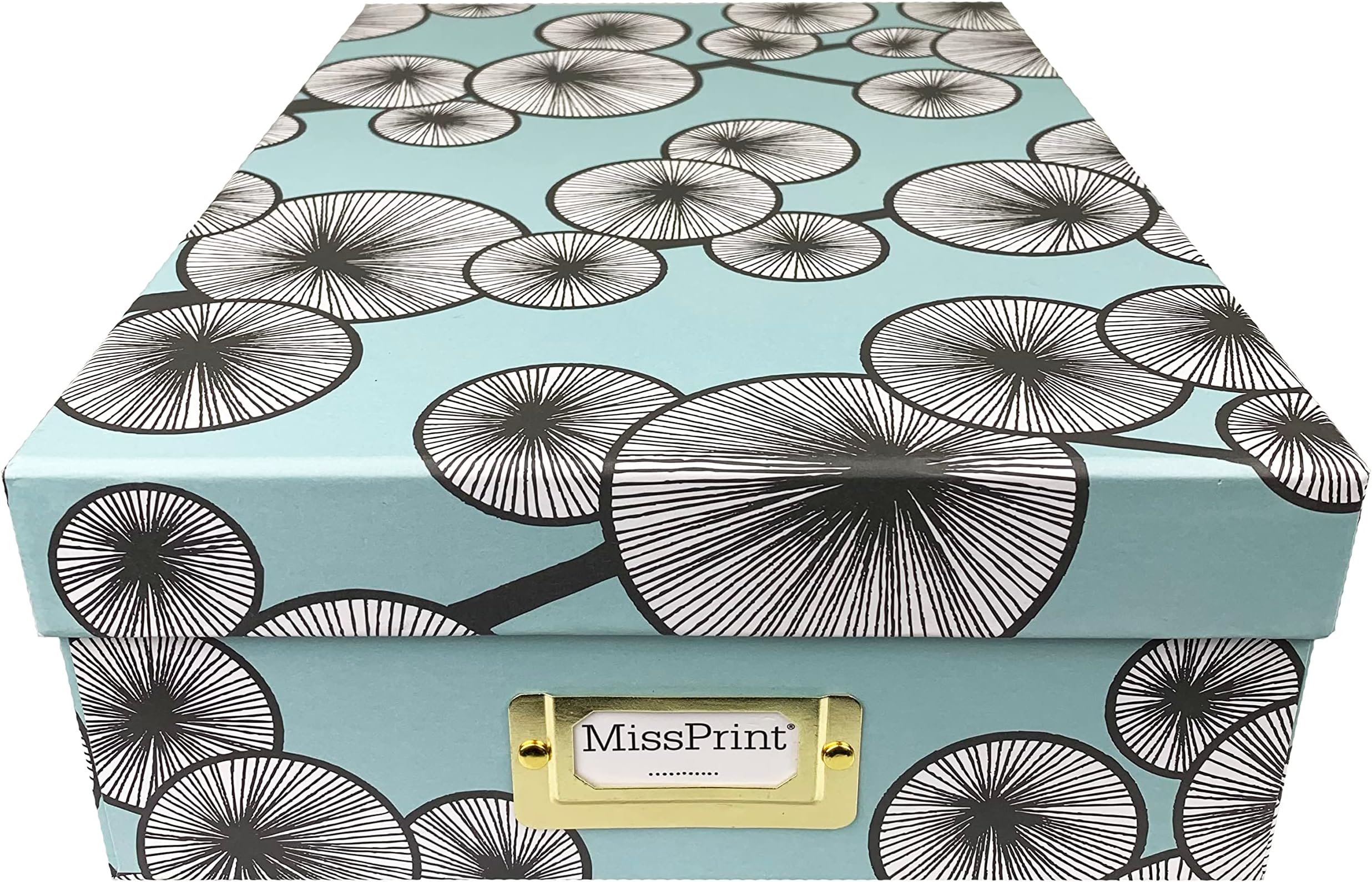 Blueprint Collections MissPrint A4 Storage box | Decorative Storage Box with Lid | Home Office | Cardboard Storage Boxes with Lids | Storage Box with Lid | Storage Boxes Cardboard (MISS5720)