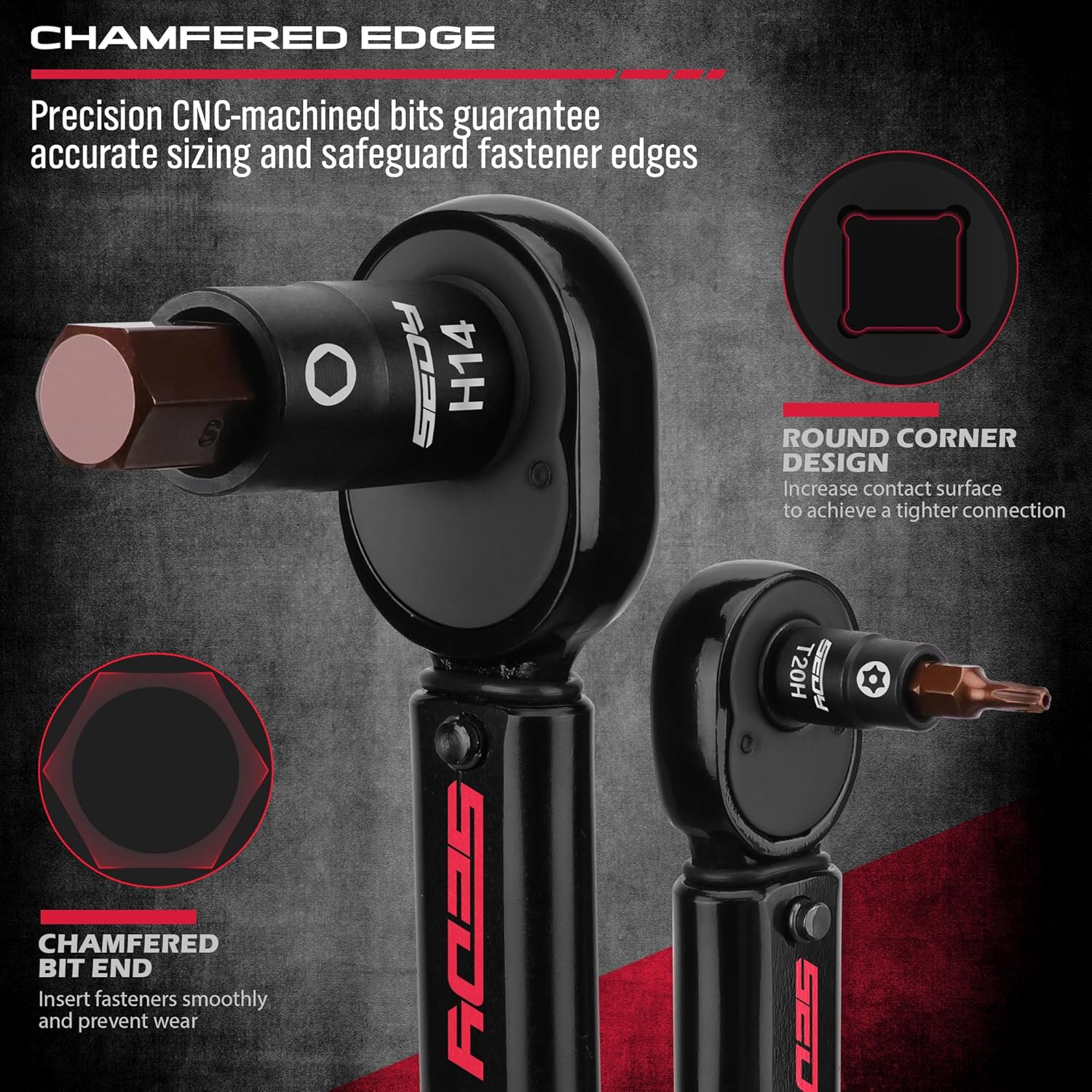 73-Piece Hex Torx Bit Impact Socket-Set, Master Impact Socket Set, SAE Metric Deep Shallow Sockets Torx Bit Sockets Includes Ratchet Handle, Adapters, Impact Universal Joint, Extension Bars