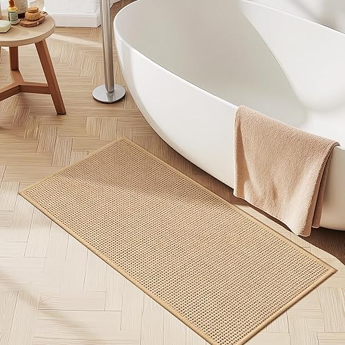 Miniatura 18 de GRANNY SAYS Alfombras de Baño Blancas, Tapetes de Baño Absorbentes para Baño, 24" x 16", Tapete de Baño de Felpilla Suave, Alfombras de Baño