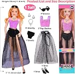 ebuddy 6 Pack 11.5 Inch Fashion Dolls Set - 6 Stylish White Skin Dolls with Unique Outfits & Accessories