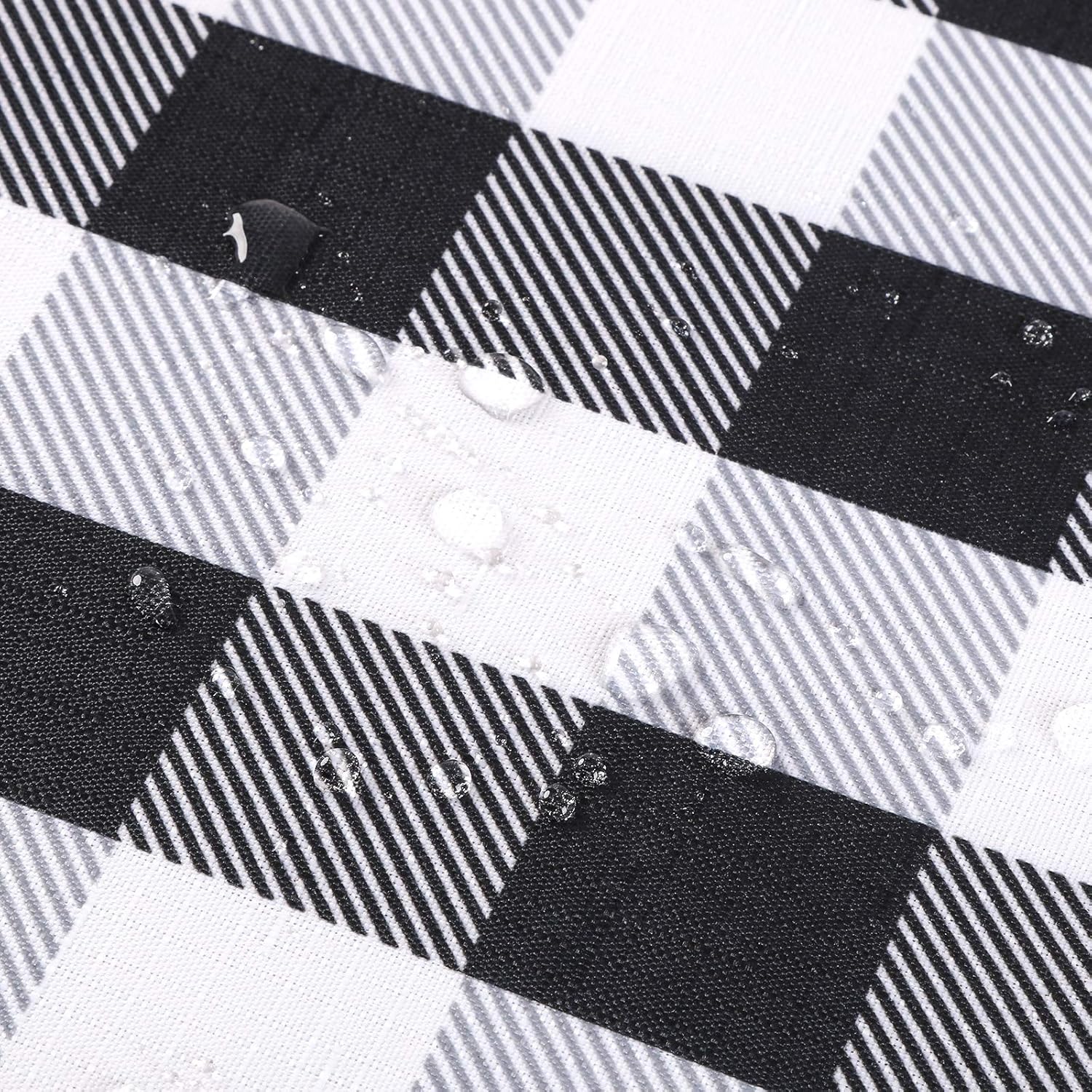 Tесh Dеаlѕ 🔥 ColorBird Buffalo Plaid Tablecloth Gingham Farmhouse Table Cloth Water Resistant Spillproof Polyester Fabric Table Cover for Home Kitchen Party (Round, 60 Inch, Black and White)