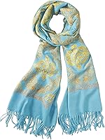 Vista 25 de Urban CoCo Chal Bordado con Borlas de Tamaño Grande para Mujer, Bufanda de Mujer