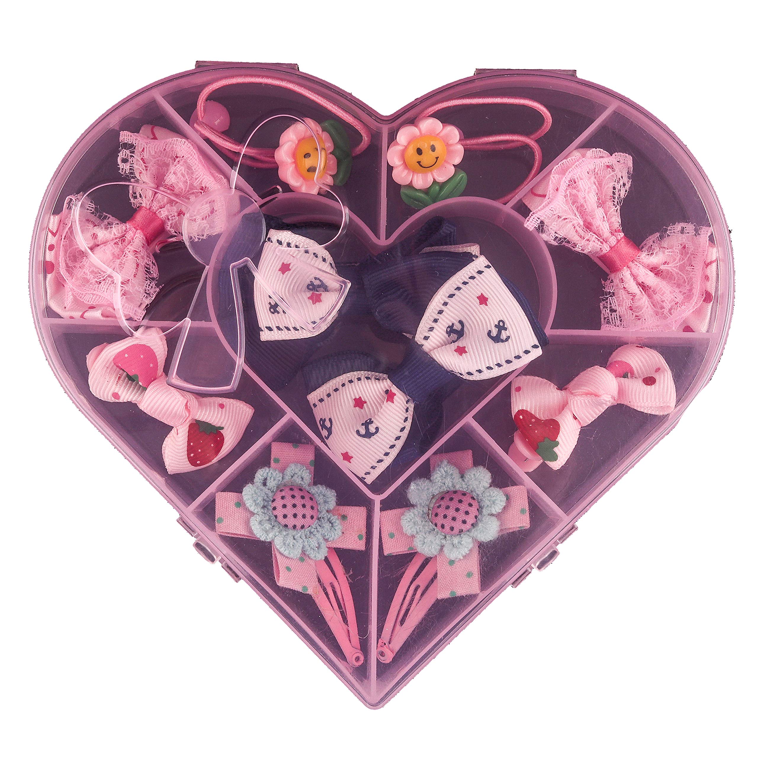 CY Sales Hair Accessories Ponytail Holder Kids Hair Barrettes, Cute Hair Clips Metal Snap Hair Pins Sparkly Hair Styling Accessories for Girls Kids, Pink, Pack of 1