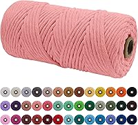 Vista 20 de JeogYong Cordón de macramé de un solo hilo 1mm x 426 yardas (1279 pies) Cuerda de algodón suave Hilo de macramé de 1 mm, suministros de macramé