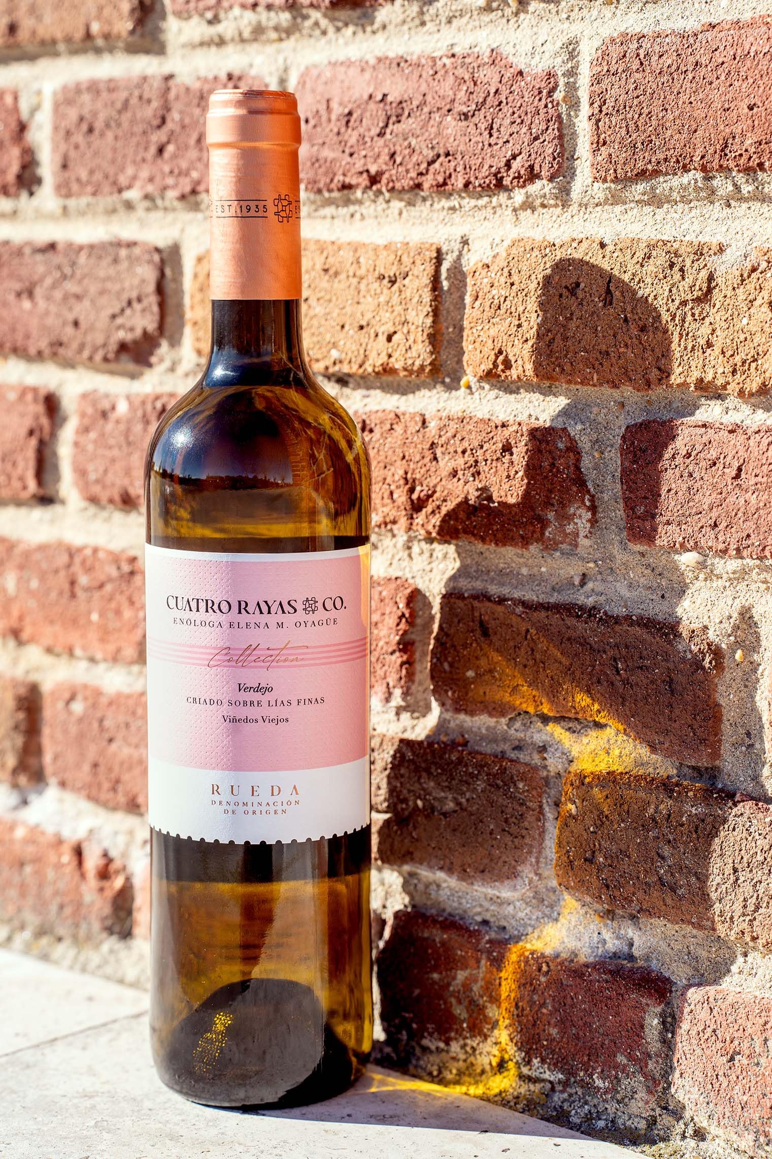 Cuatro Rayas Elena Collection Verdejo DO Rueda (6 Botellas x 750ml) | Vino blanco Verdejo sobre lías