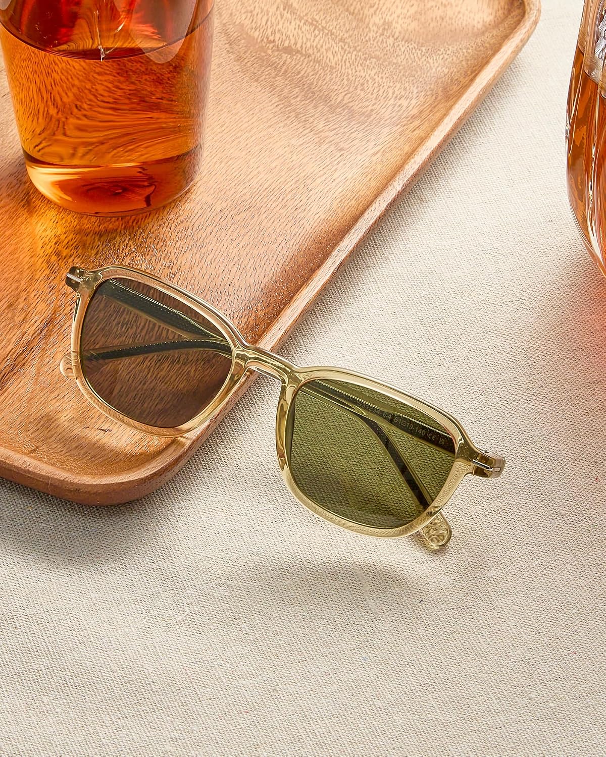 CARFIA Square Polarized Sunglasses for Men, Fashion Geometric Acetate Frame, Flexible Driving Golf Shades UV Protection