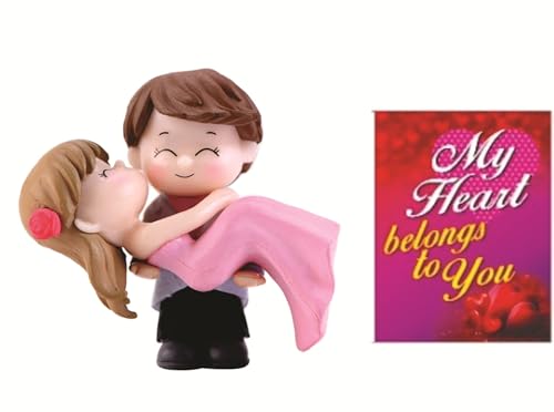 Chocozone Couple Hug Resin Showpiece Couple Miniatures Romantic Gifts for Girlfriend (Hug Couple) Multicolor, 5 x 4 cm 4 91dVcEVmuBL