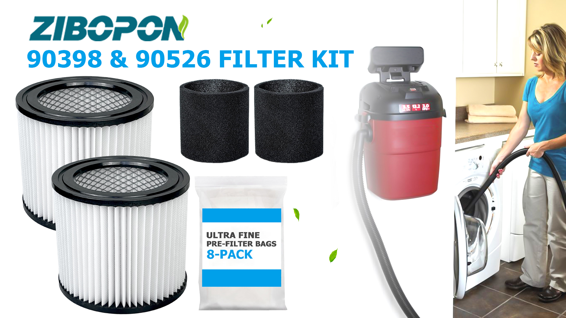Amazon.com: Zibopon 90398 Shop Vac Filters Replacement for