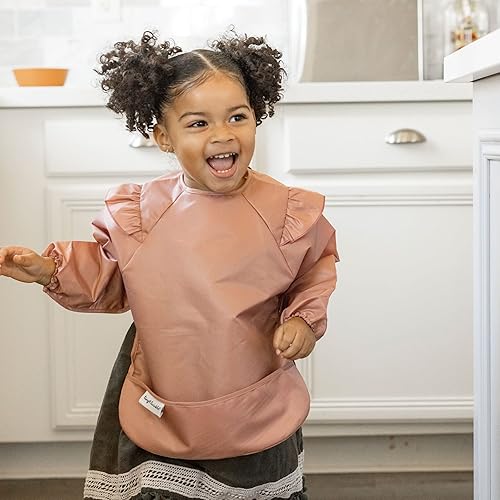 Miniatura 2 de Tiny Twinkle - Babero a prueba de suciedad para bebés y niños pequeños, bonito, de manga larga, impermeable, lavable a máquina, cierre a prueba de