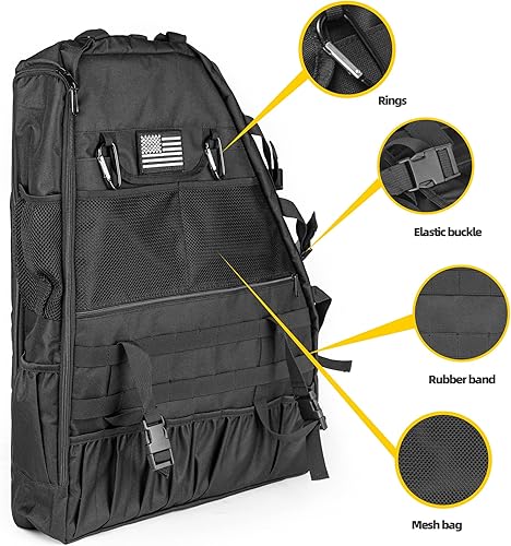 Miniatura 3 de NKCELL POWER Bolsa de almacenamiento de barra enrollable con organizador de múltiples bolsillos, bolsa de almacenamiento compatible con Jeep