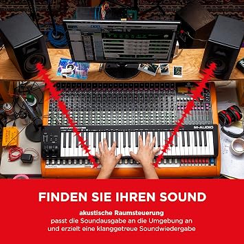 M-AUDIO BX5 Kompakter 2-Wege 5-Zoll Studiomonitor Lautschprecher Aktiv für Musikproduktion oder Mixen mit integrierter Akustischer Raumsteuerung