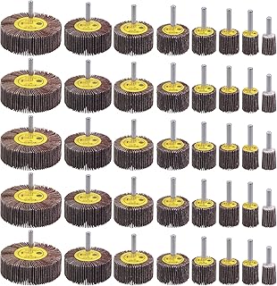 Rocaris 40 Pack 1/4" Abrasive Flap Wheel Sander Set