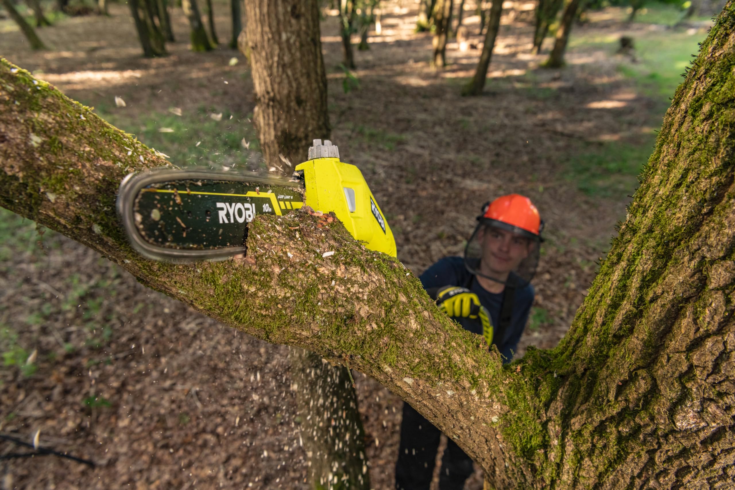 RYOBI Élagueuse sur Perche 36V MAX POWER RY36PP25A-0 – Élagage Arbres, Coupe Branches en Hauteur Jusqu'à 4 m, Guide 25 cm, Perche Télescopique, Sans Batterie ni Chargeur