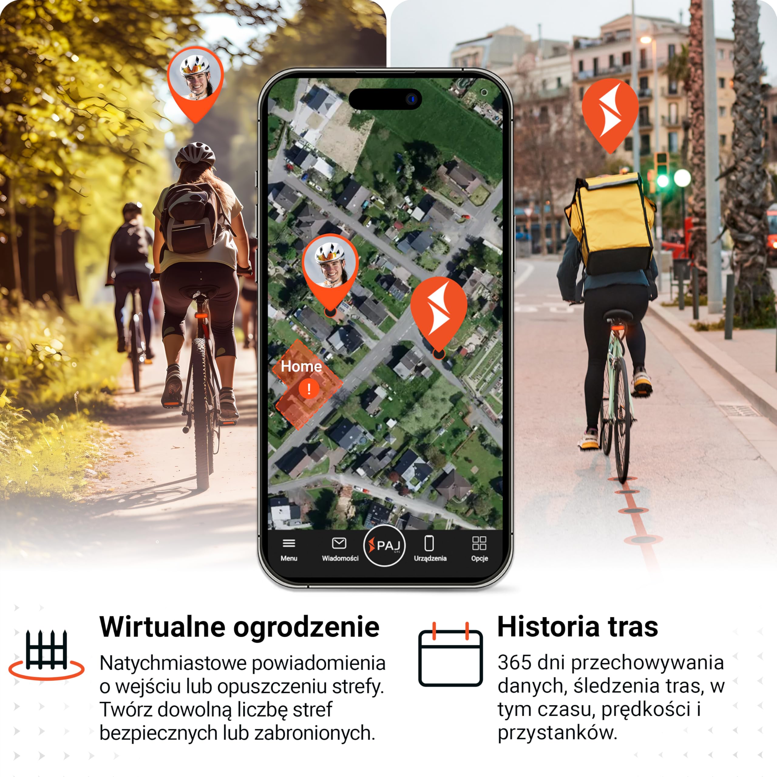 PAJ GPS 4G - Światło Rowerowe Z Trackerem, 3 M-ce Abonamentu Premium W Cenie, Śledzenie Live, Wykrywanie Upadku, Geofence I Antykradzież, Wodoodporny, Do 20 Dni Pracy