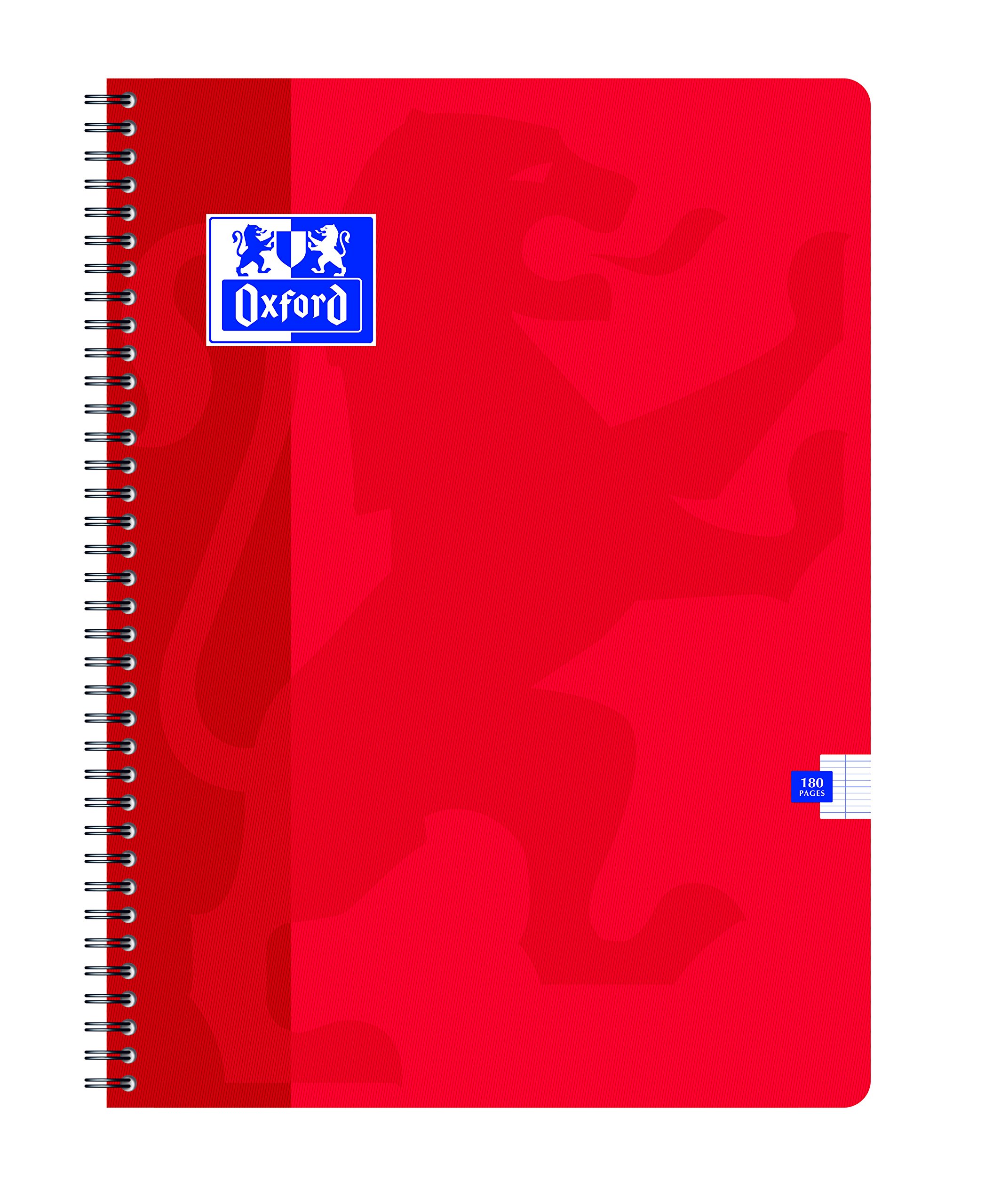 Oxford 100104752 - Cuaderno, cuadriculado, 24 x 32 cm, 180 páginas, paquete de 5