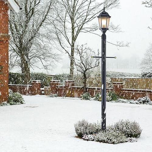 Vista 148 de Design House 502211 Base de pilar de linterna exteriores, color negra