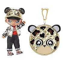Na Na Na Surprise Glam Serie 2 – Gianni Wilde – Bambolotto Ispirato a Un Ghepardo con Capelli biondi e borsellino Metallico con Clip a Forma di Animale – da Collezionare – età: 5+ Anni