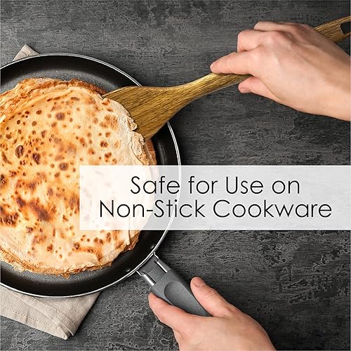 Miniatura 2 de TB Home Juego de utensilios de cocina de madera de acacia de 3 piezas, juego de utensilios de cocina de madera