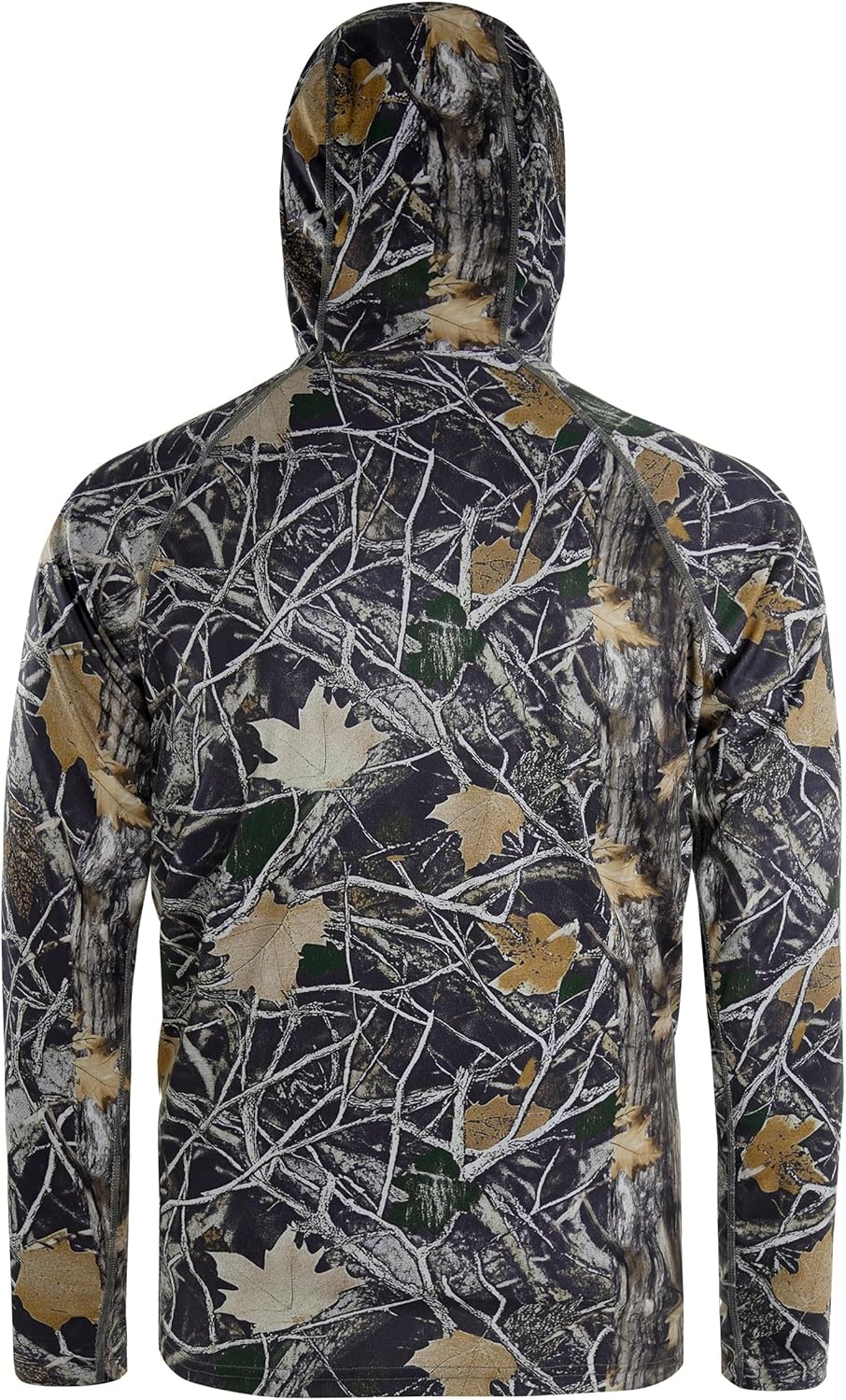 FISHEAL UPF 50+ Men's Hunting Camo Hoodie, Long Sleeve Sun Protection Fishing Shirt, Lightweight Quick Dry Pullover Outdoors - Image 3