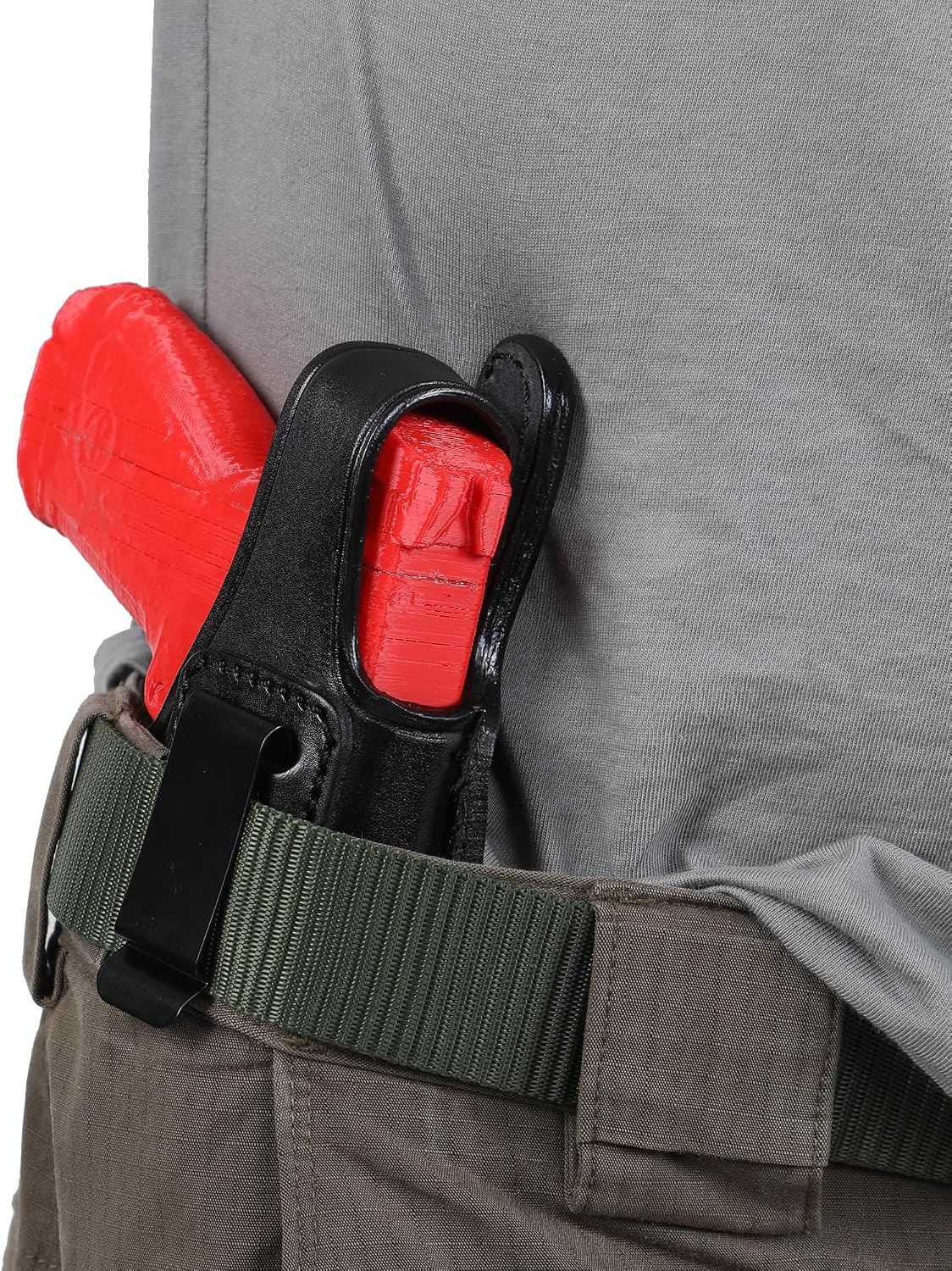 for Browning Hi Power IWB Handmade Leather Gun Holster