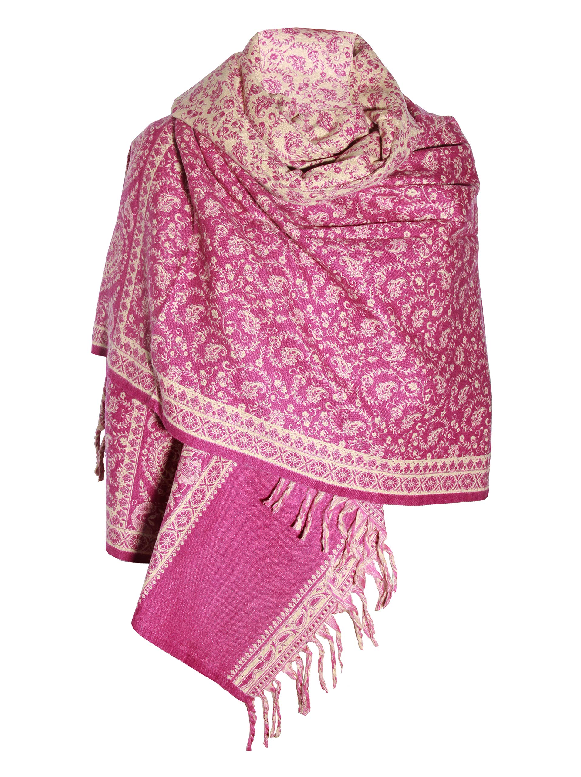 Baby Pink Winterschal Schal aus reiner Yak-Wolle, Dekoration, Decke, Unisex, übergroß, wendbar, luxuriös