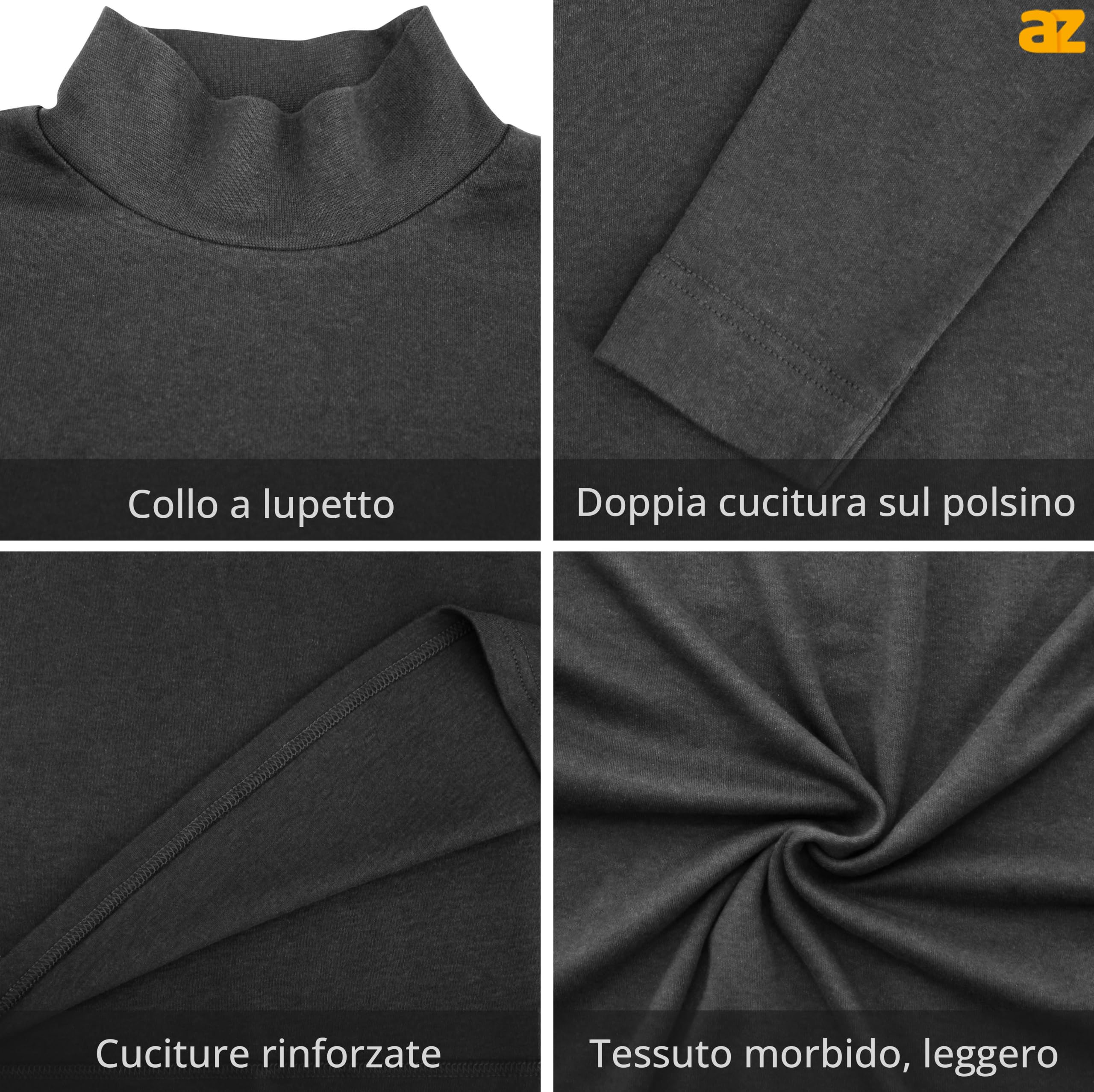 Navigare Lupetto Uomo Cotone Interlock, Lupetto Uomo Invernale Confezione da 2 Pezzi, Art.915, Limited Edition for Azzeta