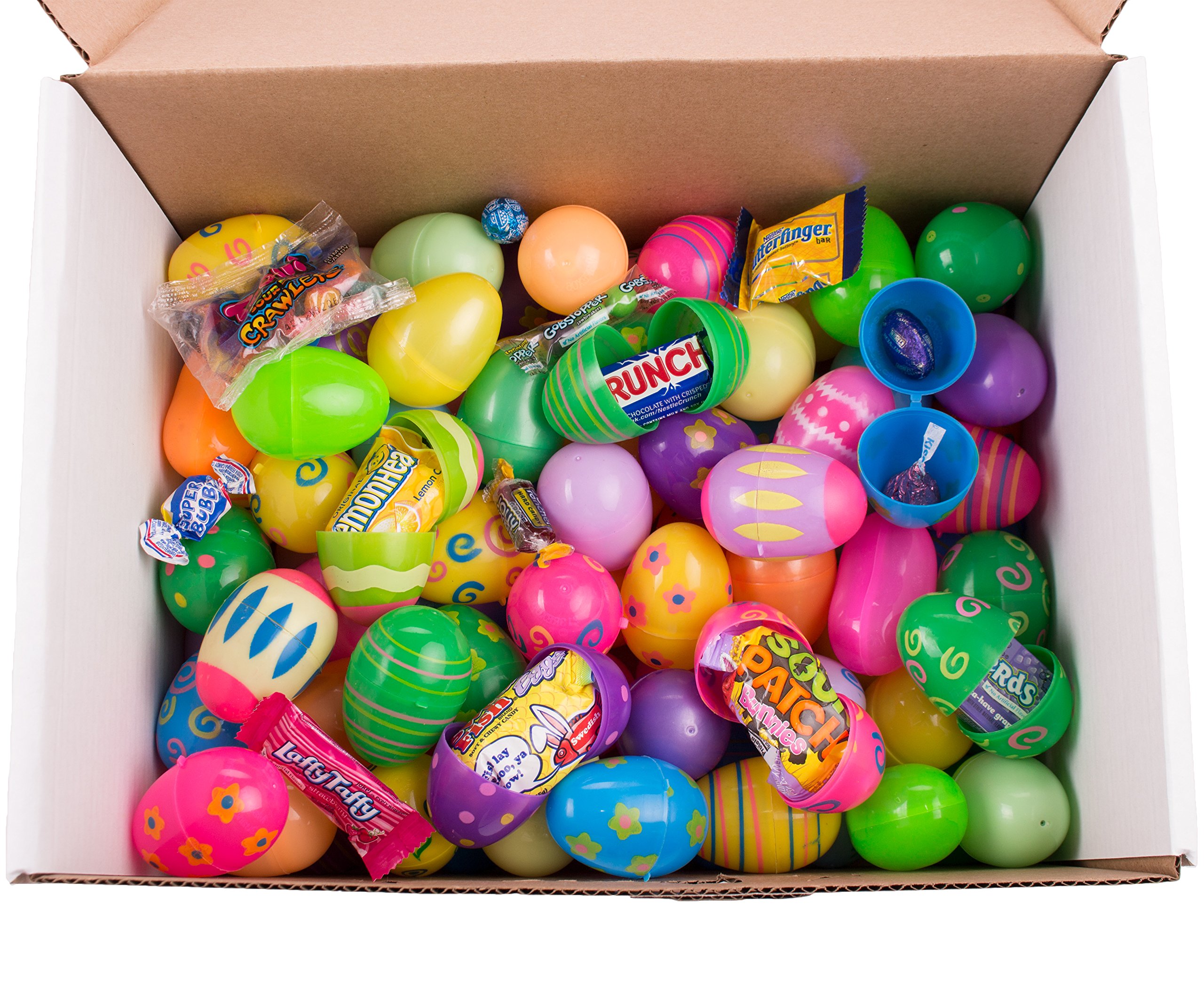 500 Bulk Filled Easter Eggs Hunt, Assort Styles, w Brand Candy Chocolate & Toys